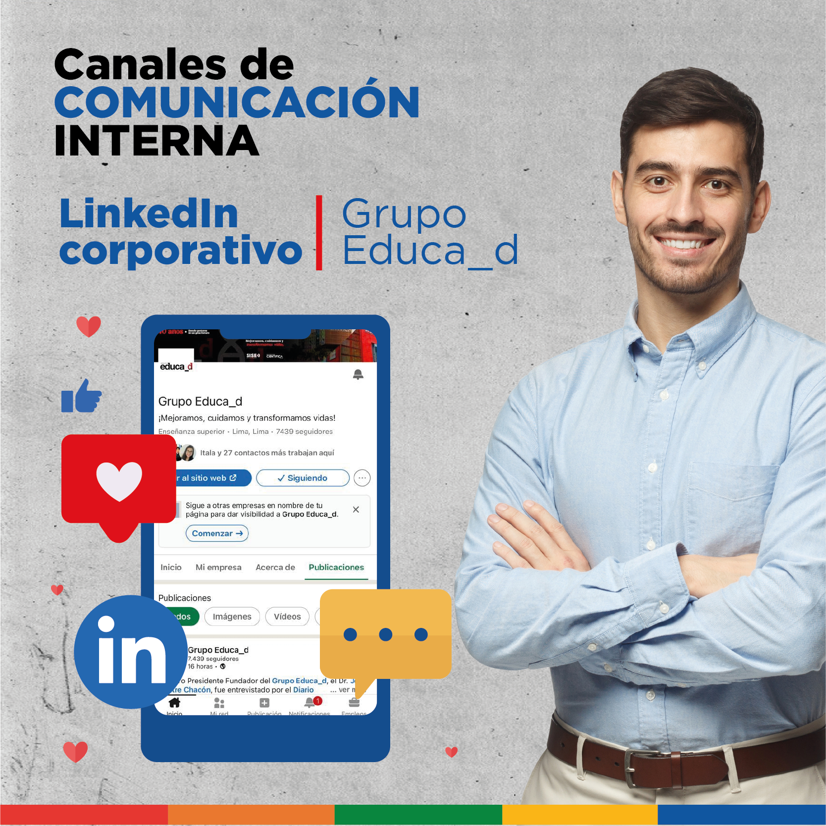 Post Canales de CI LinkedIn | Header